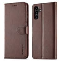 Samsung A41 (2020) - LC.IMEEKE Wallet Etui mit 3 Kartenfächern & Magnetverschluss, Braun – Bild 1
