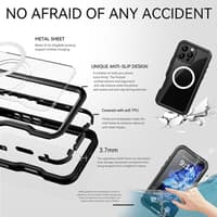 Apple iPhone 16 Pro - Custodia per esterni Redpepper Dot Series, IP68, MagSafe, impermeabile, nera – Bild 3