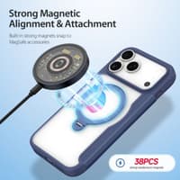 Apple iPhone 17 Pro - Dux Ducis Skin X Pro Series MagStand bleu foncé – Bild 5