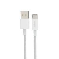 ROCK Z20 USB-A to USB-C cable 100 cm - 6A fast charging & data cable, woven, white – Bild 1
