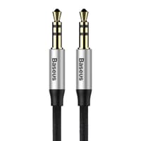 Baseus - Yiven - Câble audio (AUX vers AUX), 1m, argent+noir (CAM30-BS1) – Bild 1