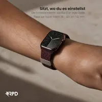 RPD Vela Sportarmband Nylon Geflochten Parachute für Apple Watch 38/40/41/42mm - Weinrot – Bild 4