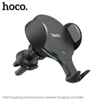 Hoco CA60 Aspiring infrared sensor wireless charging car holder, black – Bild 2