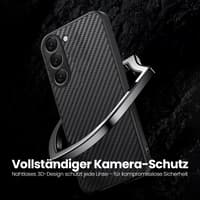 Samsung Galaxy S25 - Robustes TPU-Case mit Carbon-Optik, Schwarz – Bild 3