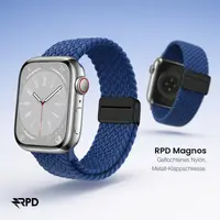 RPD Magnos Cinturino Magnetico Nylon per Apple Watch 44/45/46/49mm - Blu Tempesta – Bild 5