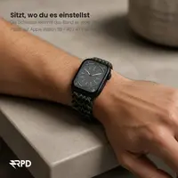 RPD Magnos Cinturino Magnetico Nylon per Apple Watch 38/40/41/42mm - Motivo W Nero/Verde – Bild 4