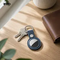 AirTag Keychain - RPD Faux Leather Case, Dark Blue – Bild 4