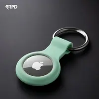 Étui de protection AirTag - RPD Housse en silicone souple avec anneau porte-clés, Vert – Bild 4