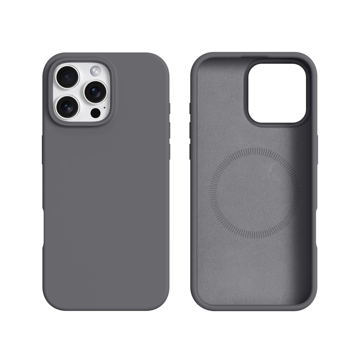 RPD - iPhone 16 Pro Max Burom Silicone Case mit MagSafe, Grau