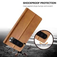 Google Pixel 10/10 Pro - LC.IMEEKE Wallet Etui mit 3 Kartenfächern & Magnetverschluss, hellbraun – Bild 7