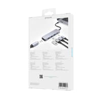 Proove - 5-in-1 HDMI Iron Link, (2x USB-A, 1x USB-A, DHMi 3840x2160 30Hz) Silber – Bild 3