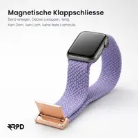 RPD Magnos Cinturino Magnetico Nylon per Apple Watch 44/45/46/49mm - Lavanda – Bild 3