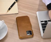 iPhone 11 Pro - iCarer Luxury Series (Side-open) Flip Case brown (RIX1107-GG) – Bild 5