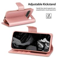 Google Pixel 10 / 10 Pro - Hanman Mill Flip Case mit 3 Kartenfächern, roségold – Bild 4