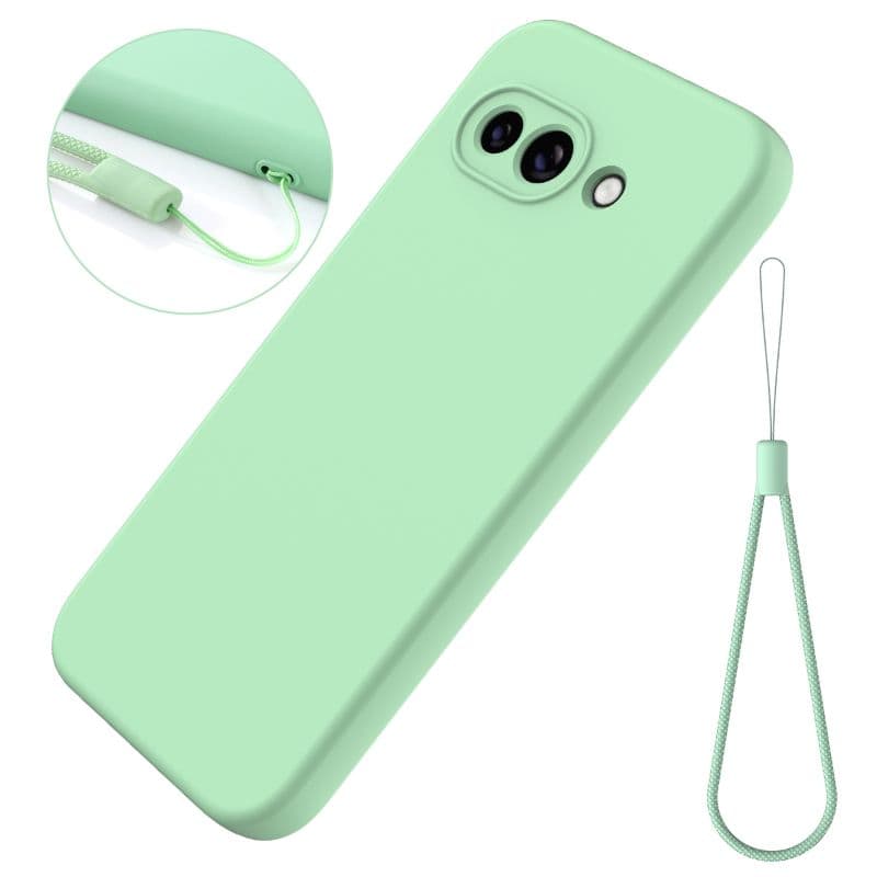 Google Pixel 9a - Custodia protettiva in silicone, verde – 3