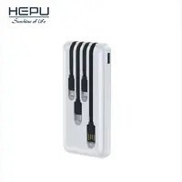 HEPU Powerbank 20000mAh - inkl. Typ-C/Lightning/Micro-USB-Kabel in Schwarz – Bild 2