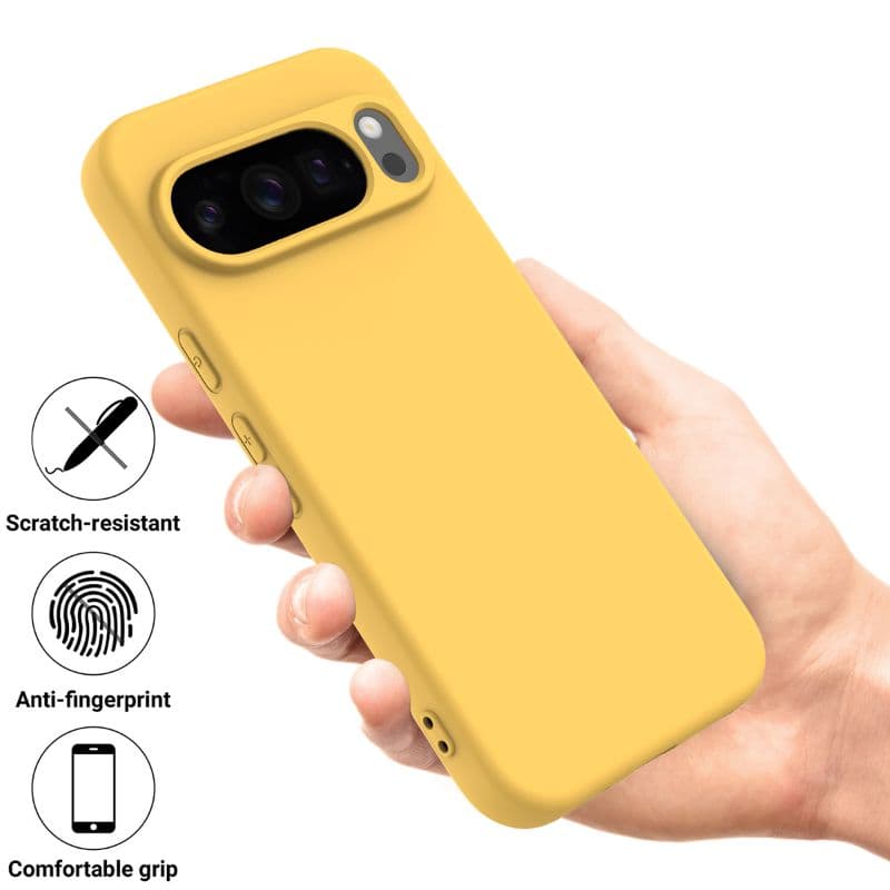 Google Pixel 10 Pro XL - Silikon Schutzhülle, Gelb – 4