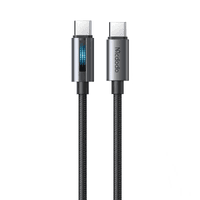 McDodo -USB-C auf USB-C Ladekabel mit Ladelämpchen, 1.2m, 100W, Schwarz – Bild 2