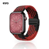 RPD Magnos Magnet Armband Nylon Geflochten für Apple Watch 38/40/41/42mm - Z-Muster Schwarz/Rot – Bild 1