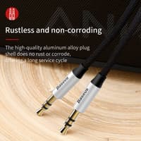 Baseus - Yiven - Audio cable (AUX to AUX), 1.5m, silver+black (CAM30-CS1) – Bild 3