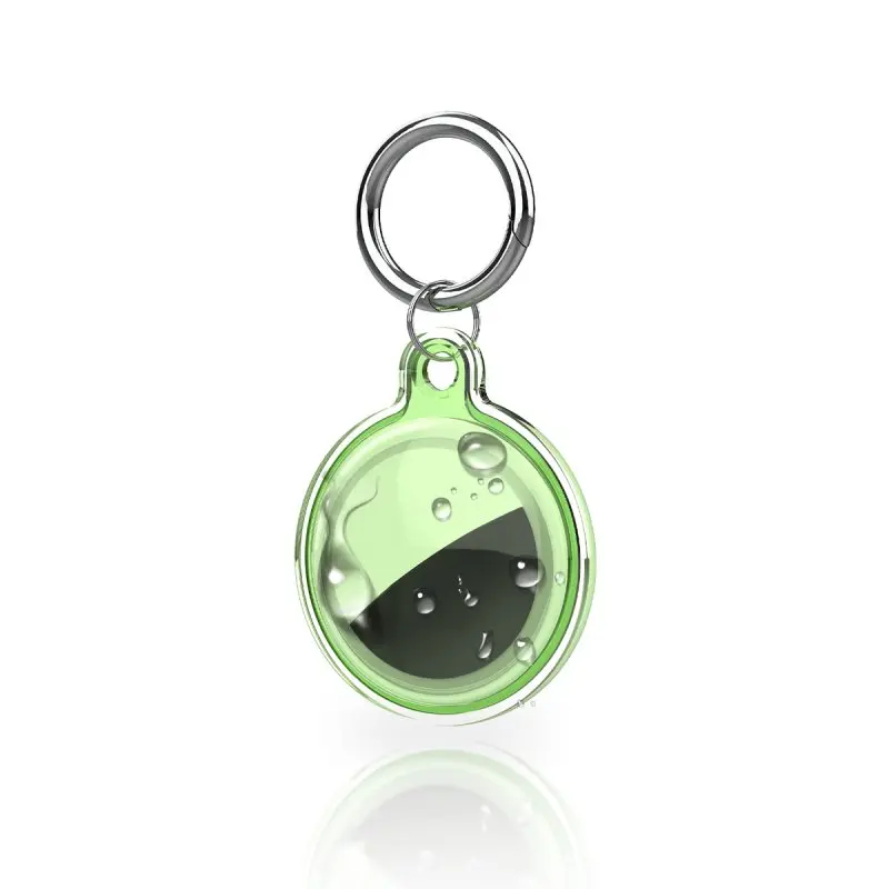 Porte-clés AirTag - RPD Coque TPU déperlante, transparente, Vert