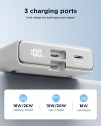 Joyroom JR-PBM01 - 20W Magnetic Wireless Powerbank with integrated cable & kickstand, 10.000mAh, white – Bild 6