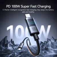 Joyroom Digital Display Fast Charging Cable (S-A16Pro) Type-C to Type-C, 1.2m, Black – Bild 4