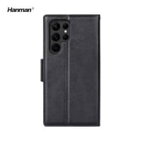 Samsung Galaxy S23 Plus - Custodia flip Hanman Mill con 3 scomparti per carte, nero – Bild 4