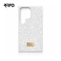 Samsung Galaxy S24 Ultra - Custodia in plastica glitterata Diamonds in bianco – Bild 1