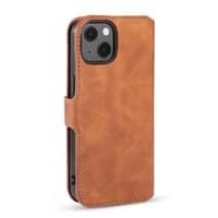 iPhone 13 Mini - DG.MING Vintage Flip Case, 3 Kartenfächer, Magnetverschluss, Kamelbraun – Bild 5