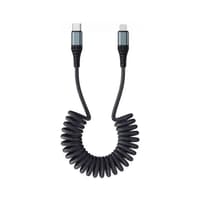 ROCK PD 20W USB-C to Lightning spring cable - fast charging & data cable, nylon, black – Bild 1
