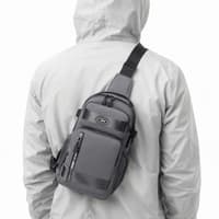 Okade - Sac banane sport gris foncé - Sling Bag Crossbody Sac d'épaule, gris foncé – Bild 3