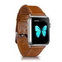iCarer bracelet en cuir rétro pour Apple Watch - 38 mm, café brun (RIW115-YB) – Bild 2