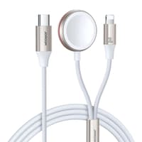 Joyroom 2-in-1 Watch Magnetic Charging Cable (S-IW012), Type-C to Watch Charger + Lightning, 30W, 1.5m, Blanc – Bild 1