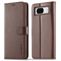 Google Pixel 8 Pro - LC.IMEEKE Custodia a portafoglio con 3 scomparti per carte e chiusura magnetica, marrone – Bild 1