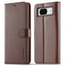 Google Pixel 8 Pro - LC.IMEEKE Custodia a portafoglio con 3 scomparti per carte e chiusura magnetica, marrone