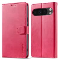 Google Pixel 9A- LC.IMEEKE Wallet Etui mit 3 Kartenfächern & Magnetverschluss, Pink – Bild 1