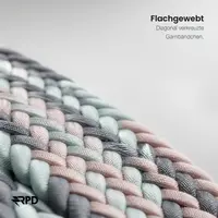 RPD Magnos Magnet Armband Nylon Geflochten für Apple Watch 44/45/46/49mm - X-Muster Rosa/Weiss/Grau – Bild 2