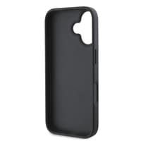 iPhone 16 - Guess PU 4G Bottom Stripe Metal Logo Case (GUHCP16SG4GLGR), Gray – Bild 5