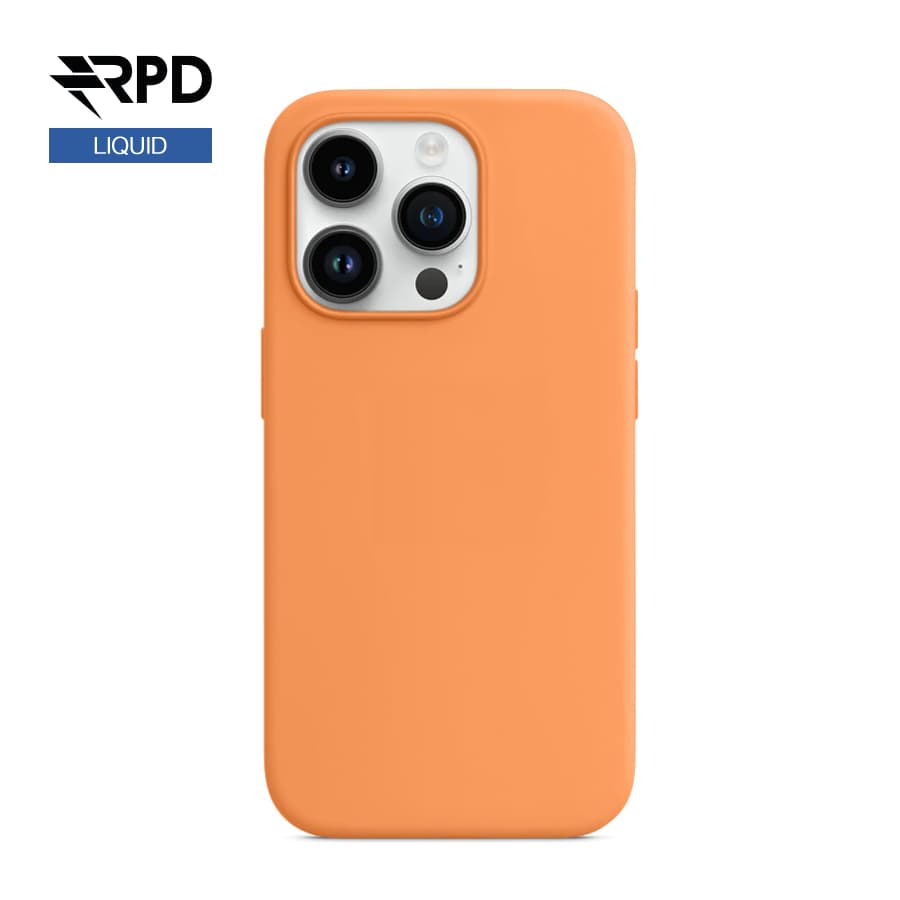 iPhone 13 - Custodia in silicone Marigold (arancione), Liquid (versione Magsafe)
