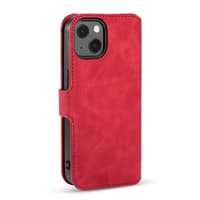 iPhone 11 - DG.MING Custodia flip vintage con 3 slot per carte e chiusura magnetica, in pelle, protettiva, rossa – Bild 5