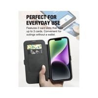 iPhone 14 Plus - Raptic/X-Doria Urban Folio - Outdoor Flip Case, Schwarz – Bild 5