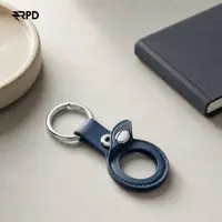 AirTag Keychain - RPD Genuine Leather Loop with Press Stud, Blue – Bild 3