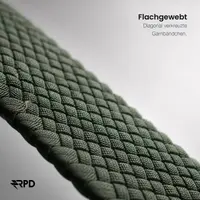 RPD Vela Cinturino Sport Nylon Intrecciato Parachute per Apple Watch 38/40/41/42mm - Verde Oliva – Bild 2