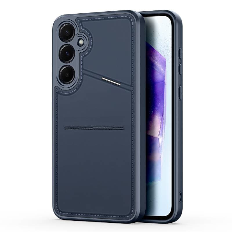 Dux Ducis - A35 5G/4G - Rafi II Hülle mit Kickstand & Kartenfächern, Blau – 4