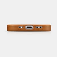 iPhone 16 Plus - Custodia posteriore in vera pelle iCarer, marrone chiaro – Bild 2