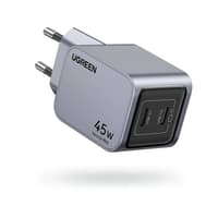 UGREEN - USB Fast Charger Nexode Pro 45W, Dual USB-C, GaN, Gray – Bild 3