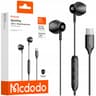 Mcdodo - USB-c headphones with cable controller and microphone, with RGB light, black
