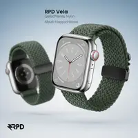 RPD Vela Cinturino Sport Nylon Intrecciato Parachute per Apple Watch 38/40/41/42mm - Verde Oliva – Bild 5