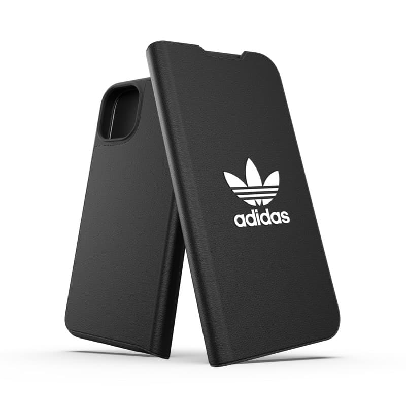 Apple iPhone 13 Pro - Adidas OR Trefoil Booklet Case PU, Schwarz-Weiss